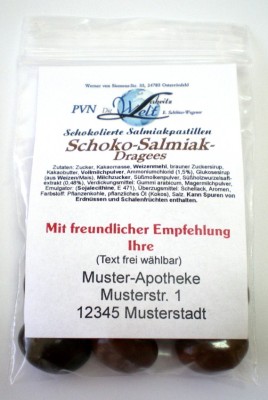Schoko-Salmiak-Dragees *  510 Beutel à ca. 20g