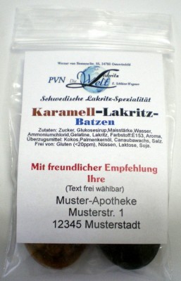 Karamell-Lakritz-Batzen * 510 Beutel à ca. 20g