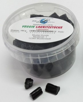 Veggie Lakritz-Stücke * 10 Dosen à 160g