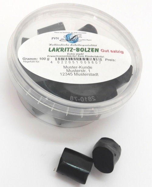 Lakritz-Bolzen gut salzig * 10 Dosen à 100g