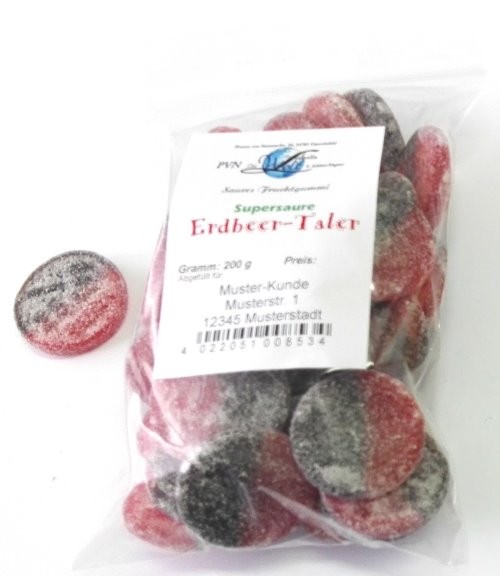 Supersaure Erdbeer-Taler * 15 Beutel à 200g