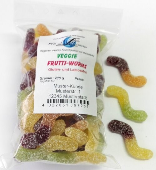 Veggie saure Frutti-Worms * 15 Beutel à 200g